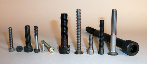 All types of socket head cap screws
